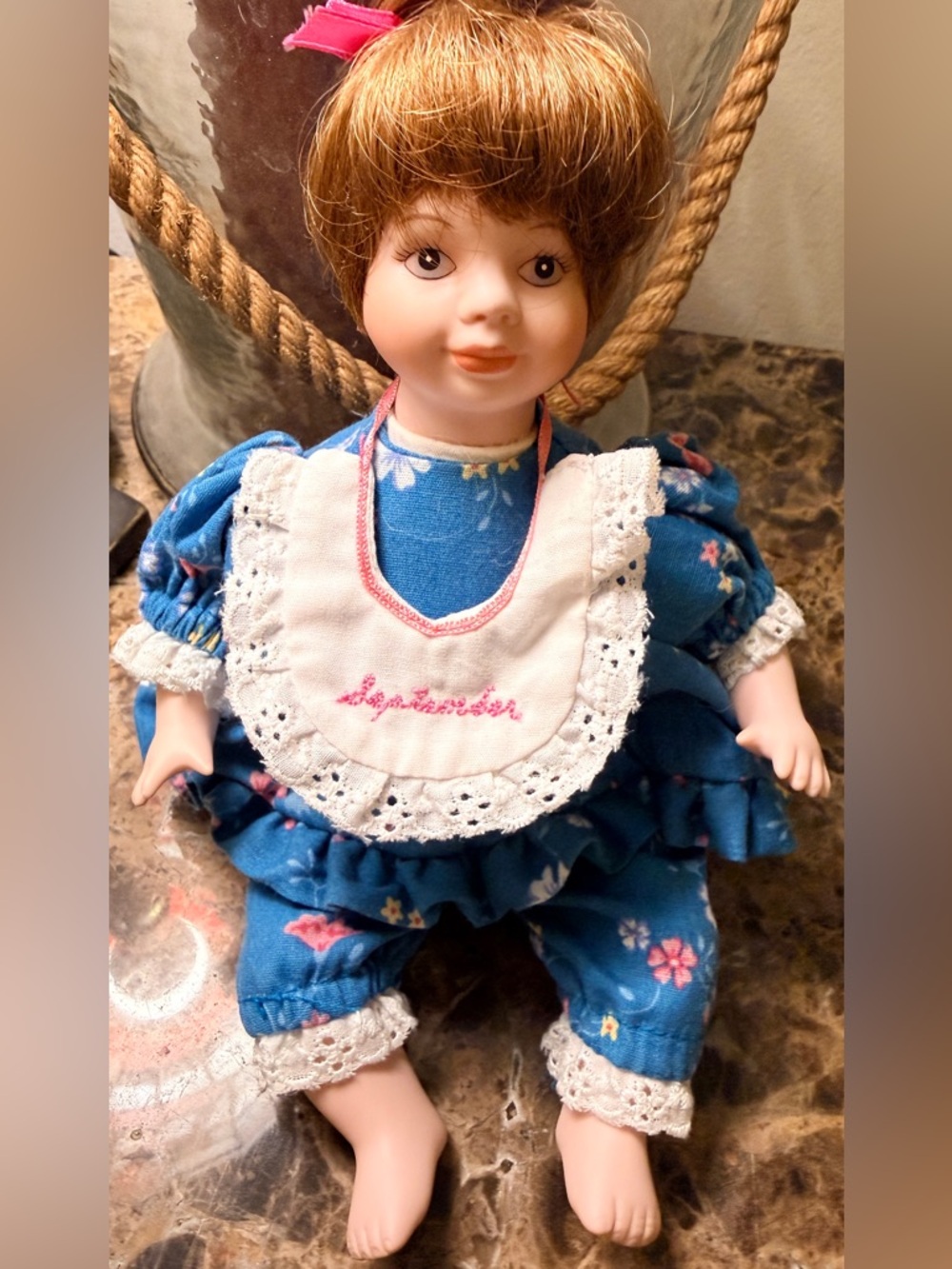Collector’s Vintage Carol Ann Porcelain Doll Like New- September